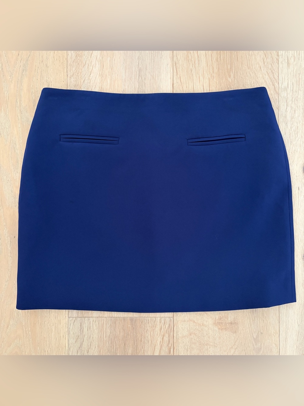 MILLY Women’s Size 10 Navy Blue Mini Skirt Stretch Pencil Straight Career*49